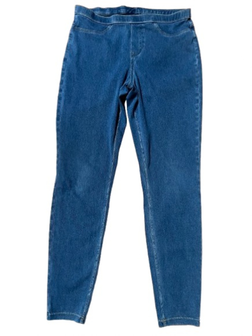 HUE Women’s Blue Pull-On Skinny Jeans Size Medium